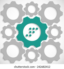Number 6 in Braille the mechanism