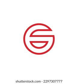 Nummer 6 Kreis, geometrisches Neonsymbol, einfacher Logo, Vektorgrafik