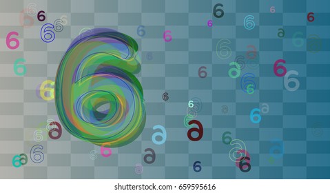Number 6 design art