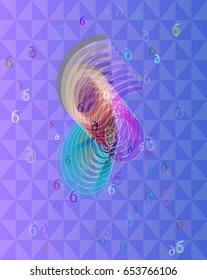 Number 6 design icon