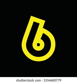 number 6 design template, with black background