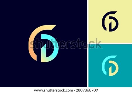 Number 6, digital cyber numeral six, multi colored numbers made lines, vector illustration 10EPS