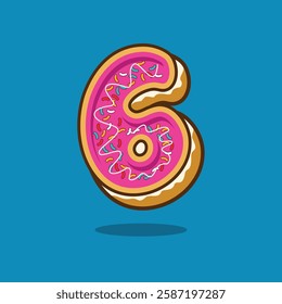 The number 6 is donut shape