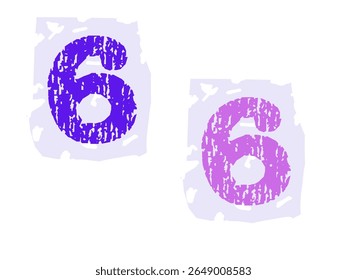 number 6 logo design with line and dots. 2025