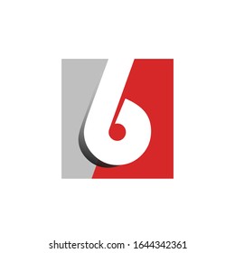 Nummer 6 Logo mit einem einfachen und eleganten Design. das Konzept der minimalen Design und Sauberkeit. zum Jubiläum, zum Geburtstag glücklich und andere