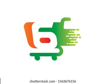 Number 6 logo or symbol template design