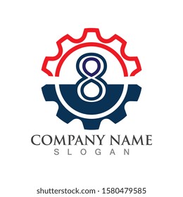 Number 6 logo or symbol template design creative