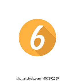 number 6 logo vector