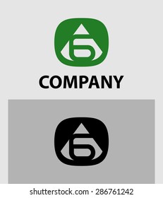 Number 6 logo. Vector logotype design. 