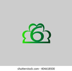 Number 6 logo. Vector logotype design set
