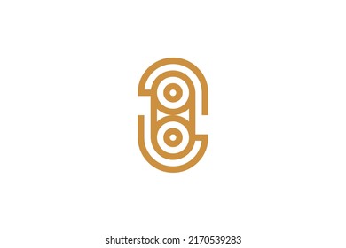 Nummer 6 Logo-Vektor