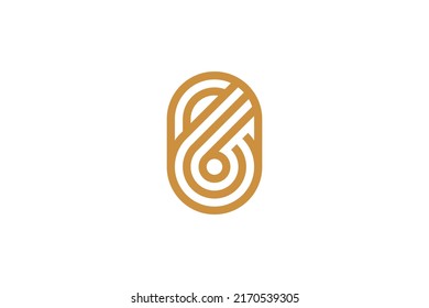 Nummer 6 Logo-Vektor