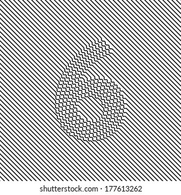 Number 6 - optical illusion alphabet