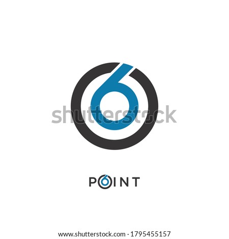 Number 6 point logo design elements