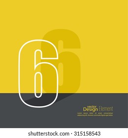 The number 6. six. 