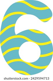 Número 6, número 6, número 6, número 6 para su diseño.