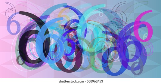 Number 6 template icon