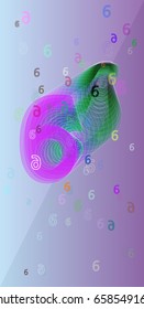 Number 6 texture template