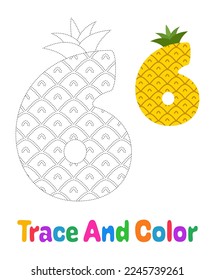 Number 6 tracing worksheet for kids