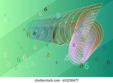 Number 6 vector template