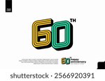 Number 60 logo icon design, 60th birthday logo number, anniversary 60