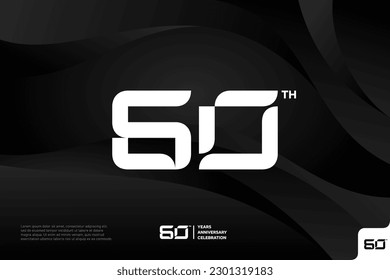 Number 60 logo icon design 60th birthday logo number anniversary 60