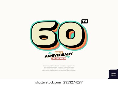 Number 60 logo icon design, 60th birthday logo number, anniversary 60