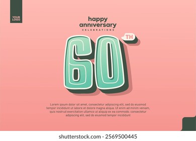 Number 60 logo icon design, 60th birthday logo number, anniversary 60