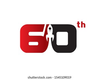 Number 60 logo or symbol template design