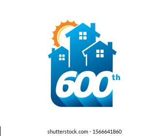 Number 600 logo or symbol template design