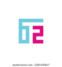 Number 62 square geometric symbol simple logo vector