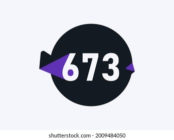 Imagen vectorial de diseño de iconos del logotipo número 673