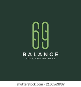 Number 69 Logo Design. Initial 6 and 9 Ambigram Logo Identity for Branding, Business, Appare, Fasion, Jewellery and Luxury Brand