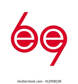 number 69 logo vector. letter E and E logo vector.