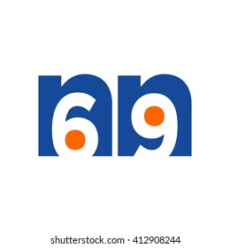 number 69 logo vector. letter N and N logo vector.