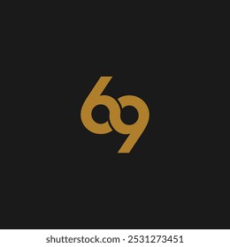 
Modelo de vetor de logotipo de número 69