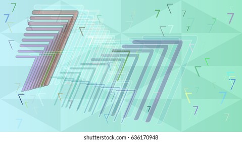 Number 7 art background