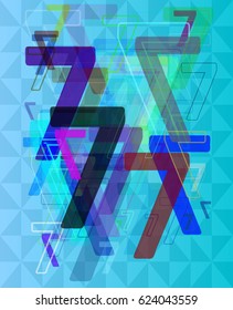 Number 7 art template