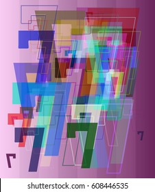 Number 7 art texture