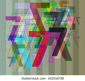 Number 7 art texture