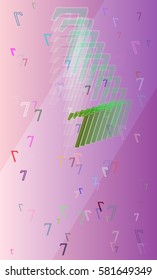 Number 7 background template