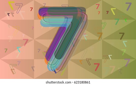 Number 7 background vector