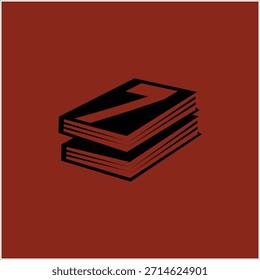number 7 Book Logo Design Vector Template
