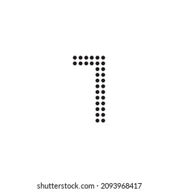 Nummer 7 Kreise, einfaches Symbol-Logo, Vektorgrafik
