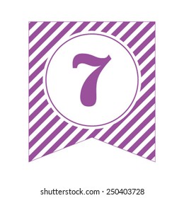 Number 7 of Classic Font Template