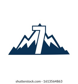 NUMBER 7 Creative logo and symbol template design