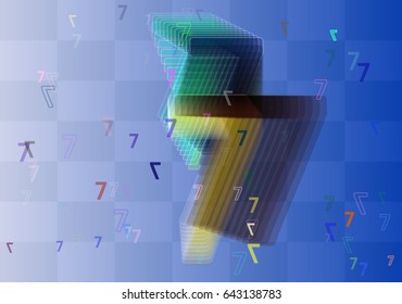 Number 7 design icon