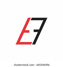 number 7 design logo vector