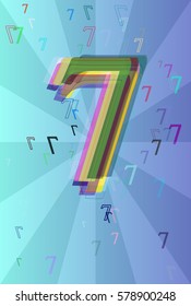 Number 7 design vector