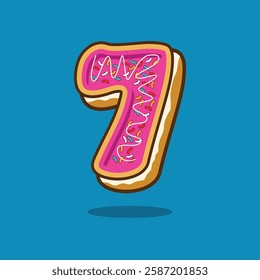 The number 7 is donut shape
